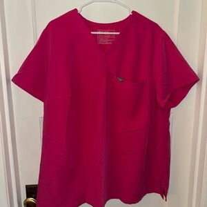Figs Women's Pink Scrubs Set 4XL